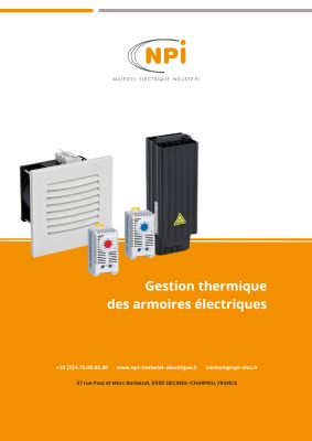 Catalogue ventilateurs à filtres, résistances chauffantes thermostats nc no, hygrostats et accessoires armoires électriques